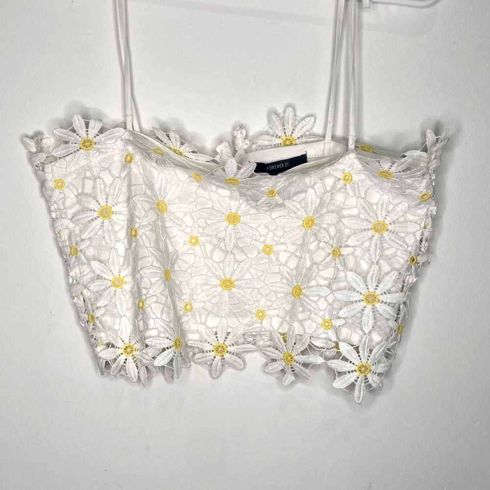 Forever 21 Sunflower Crop Top